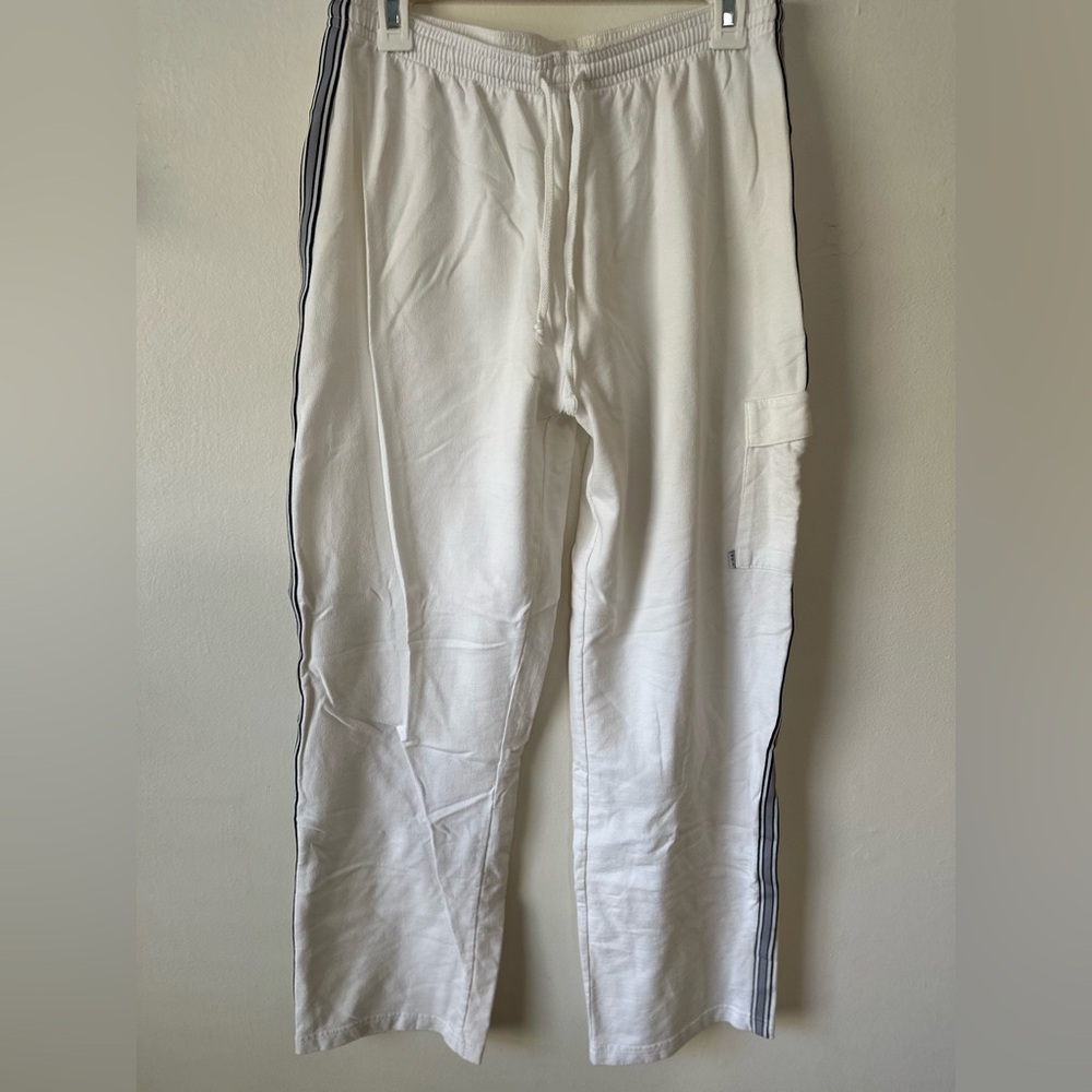 New York Laundry 100% Cotton White Elastic Waist Women's Pant Size L